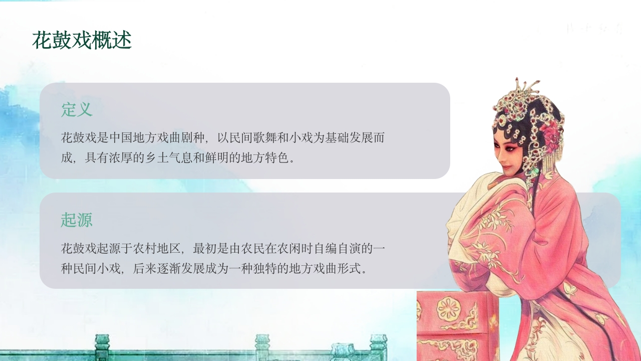《花鼓戏》中国传统非遗文化PPT课件4