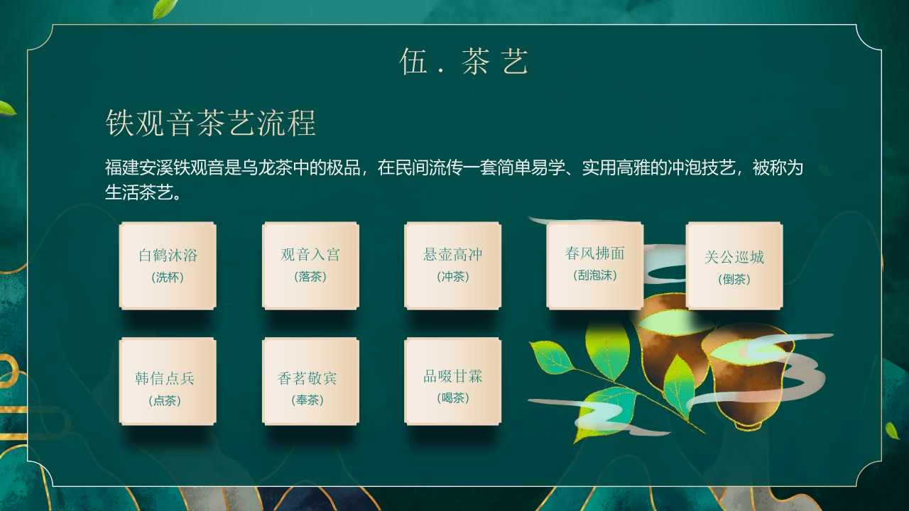 国潮风茶艺茶道培训PPT课件21