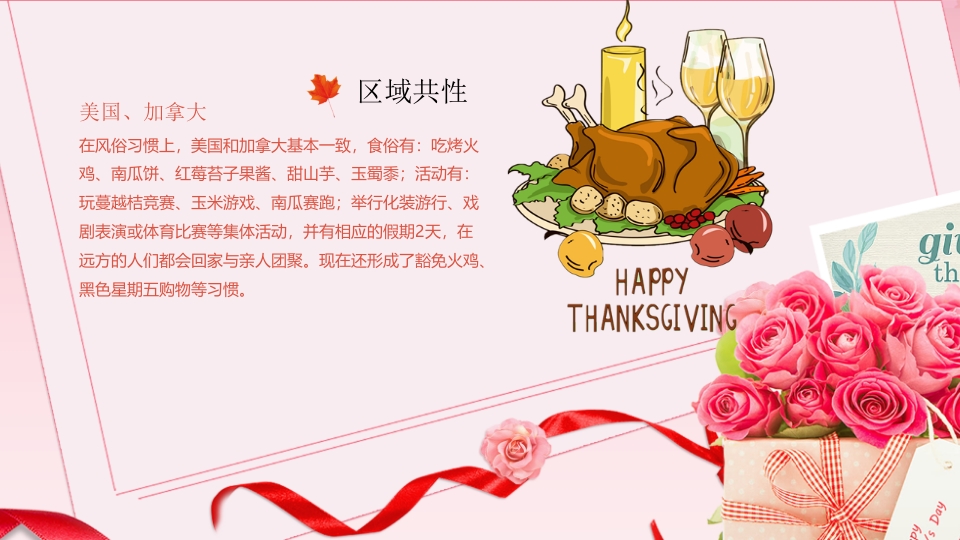 贺卡背景的感恩节节日介绍PPT课件6