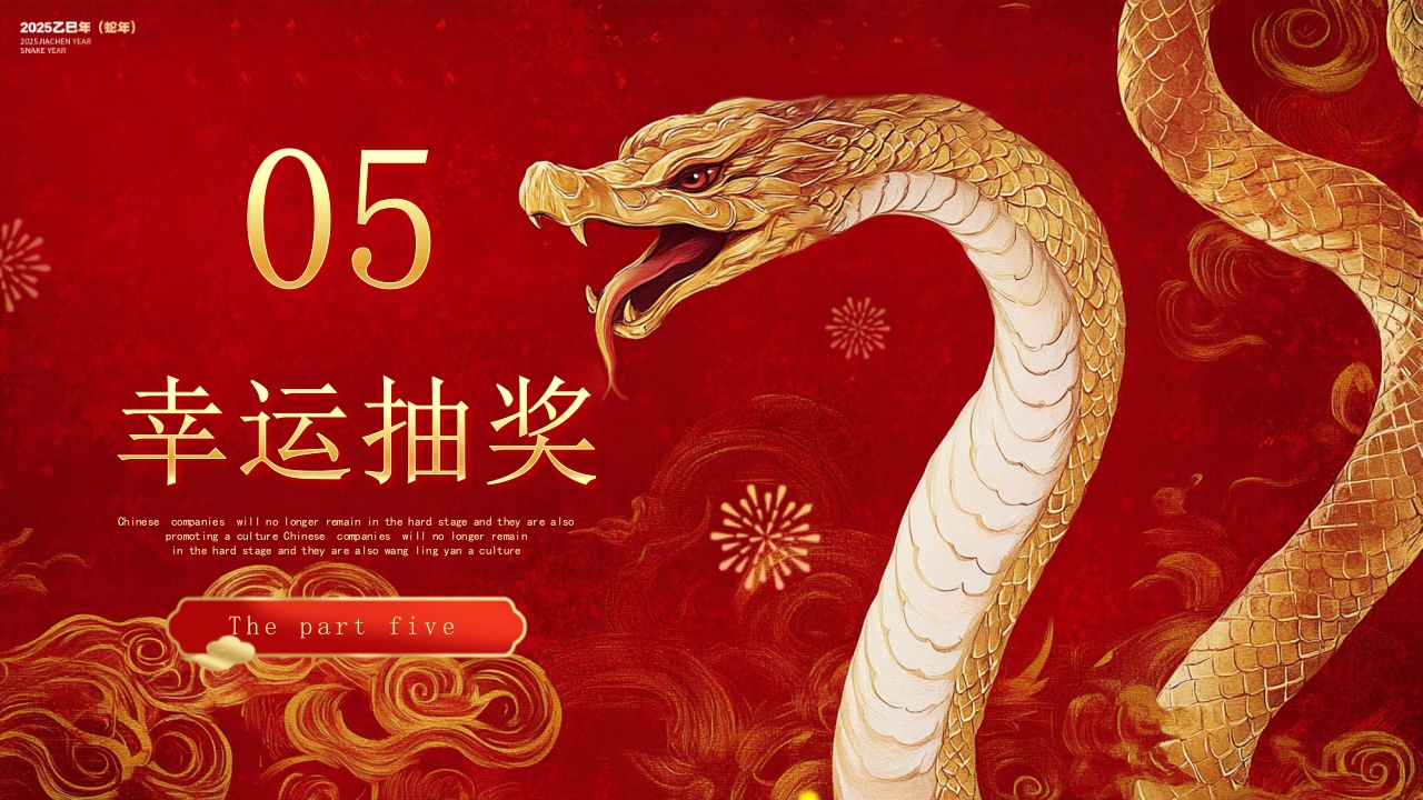 “金蛇纳瑞”年度总结表彰年会PPT课件18