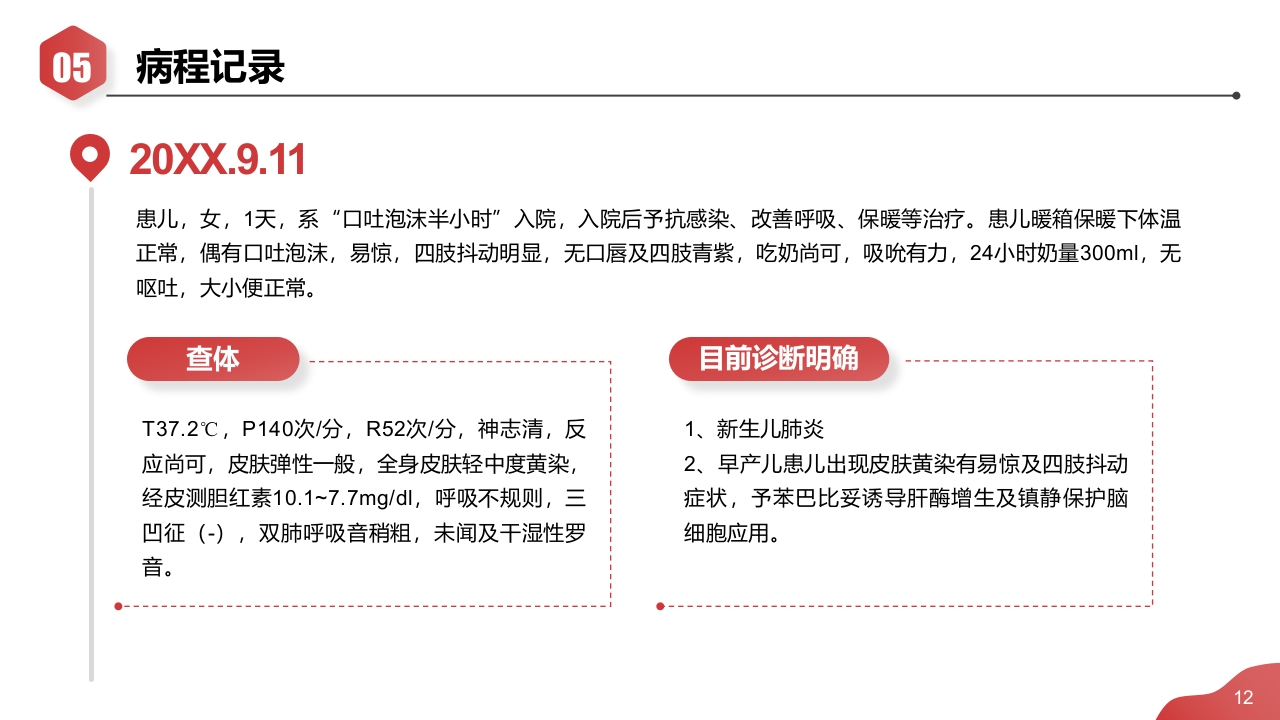 新生儿肺炎·高胆红素血症·早产儿护理查房PPT课件12
