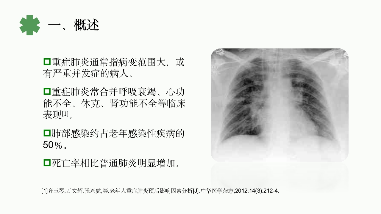一例重症肺炎·Ⅰ型呼吸衰竭合并心功能不全患者的护理体会PPT课件3