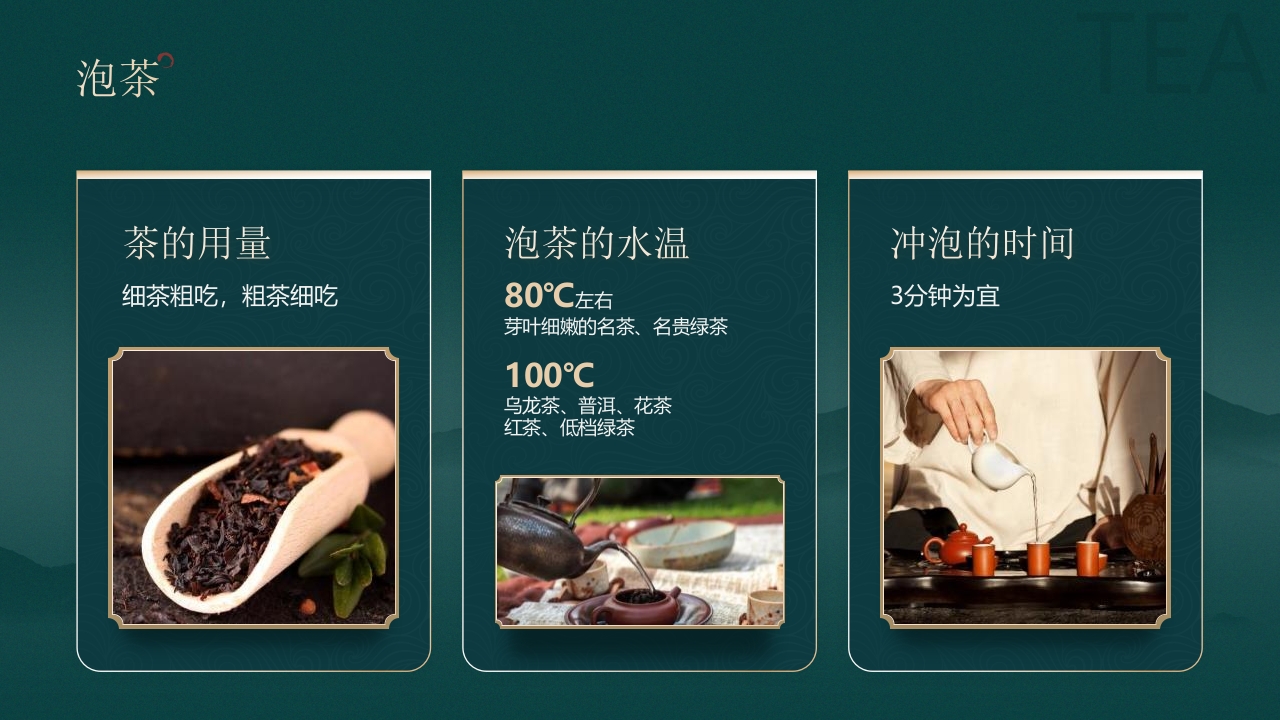 国潮山水背景的茶艺茶道培训PPT27