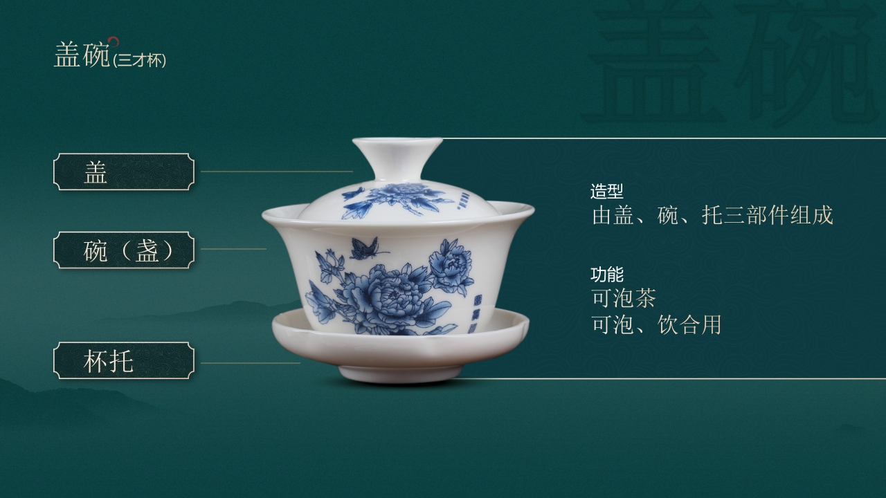 国潮山水背景的茶艺茶道培训PPT31