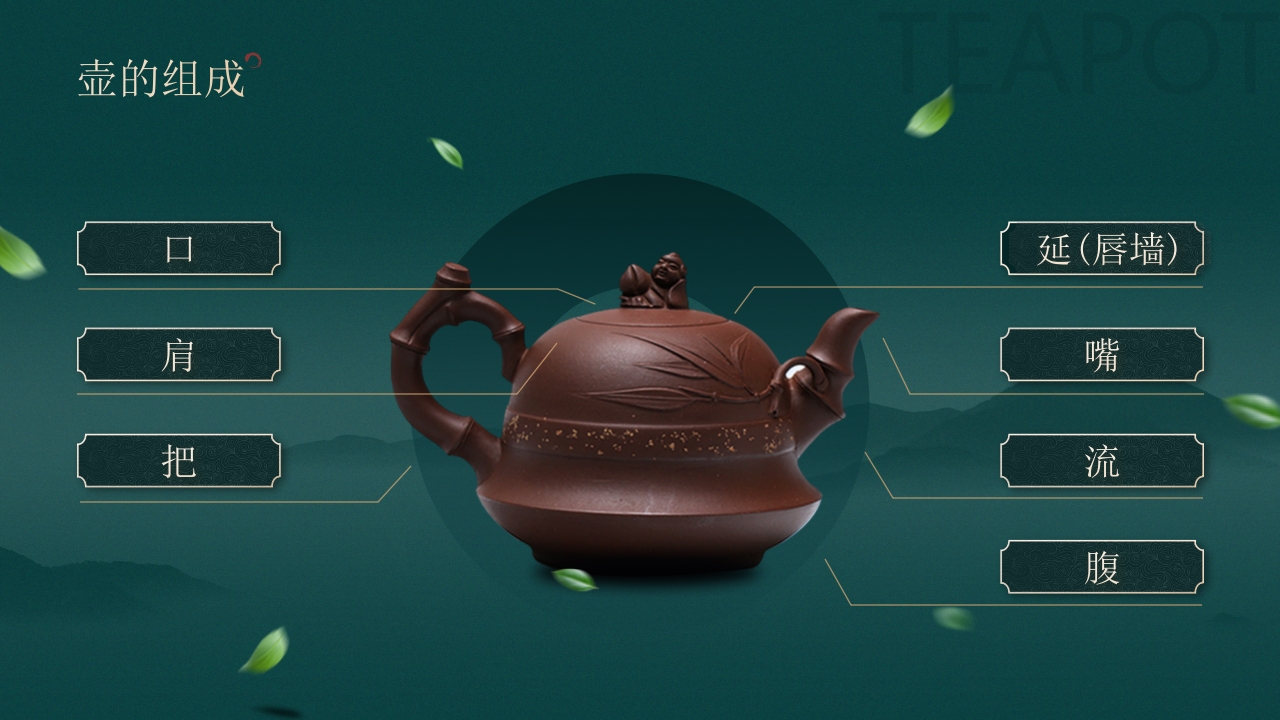 国潮山水背景的茶艺茶道培训PPT34