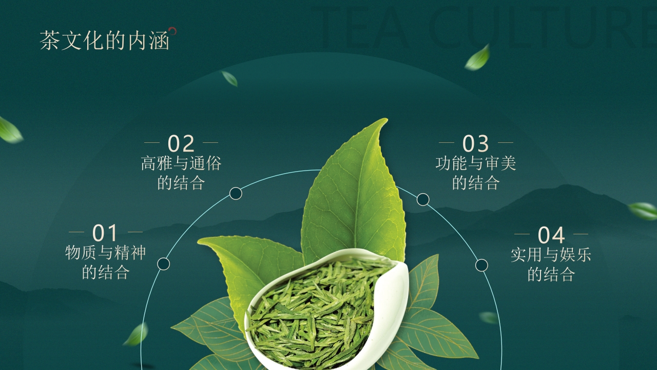 国潮山水背景的茶艺茶道培训PPT47