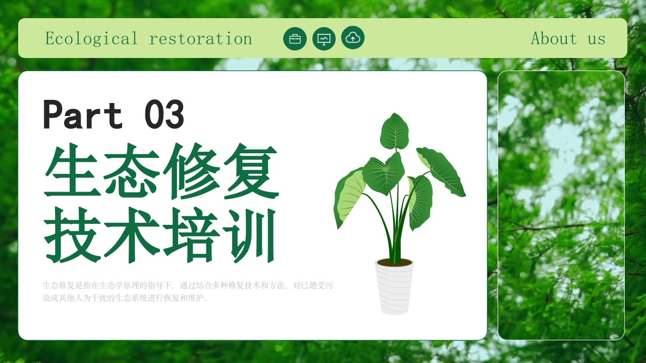 生态修复培训保护生态技术培训PPT课件13