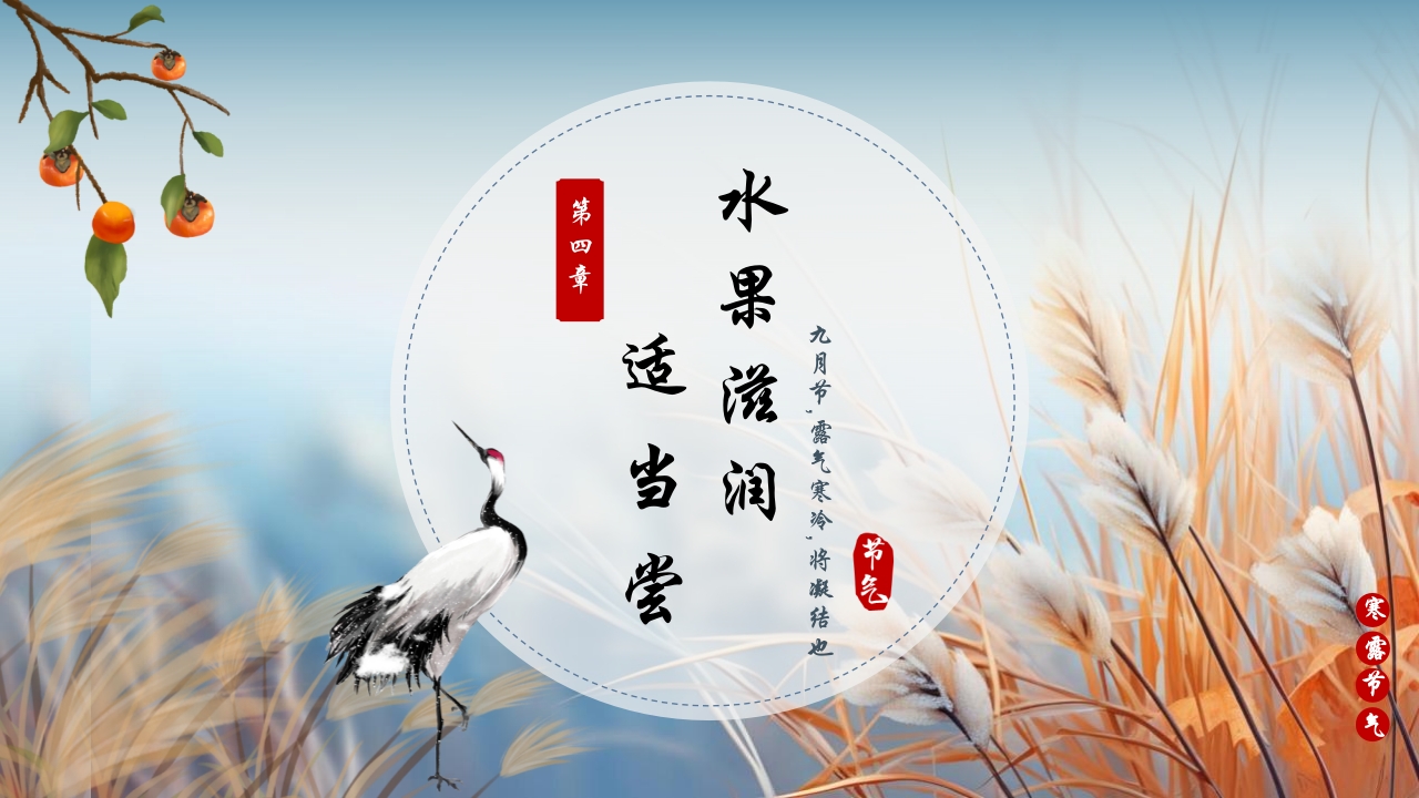 蓝色插画风深秋寒露谈养生PPT18