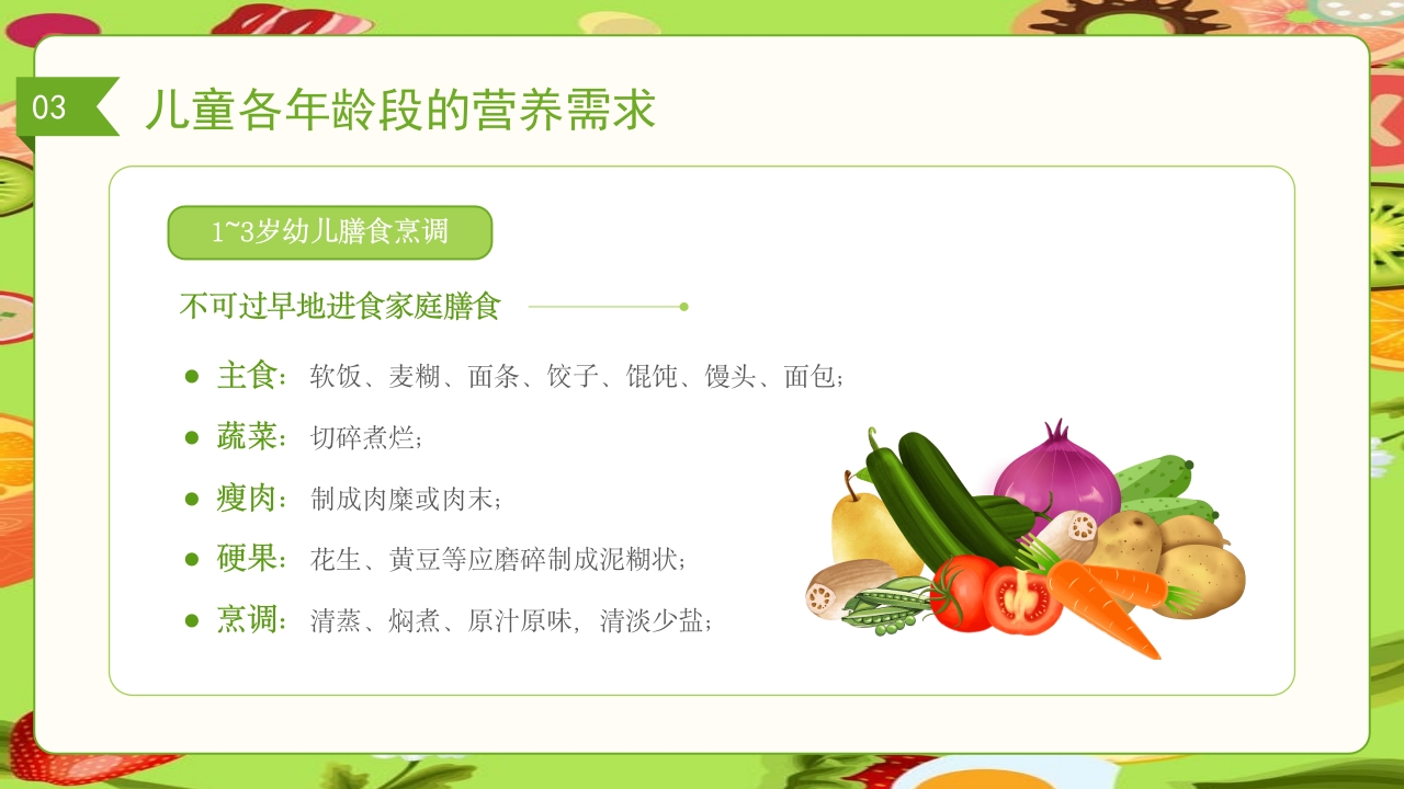 儿童膳食营养健康饮食知识培训PPT课件24