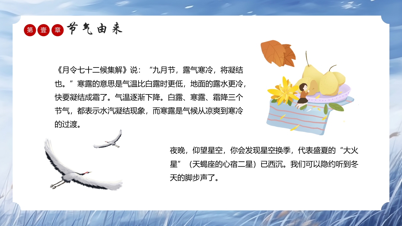 中国风传统节气寒露介绍PPT课件6