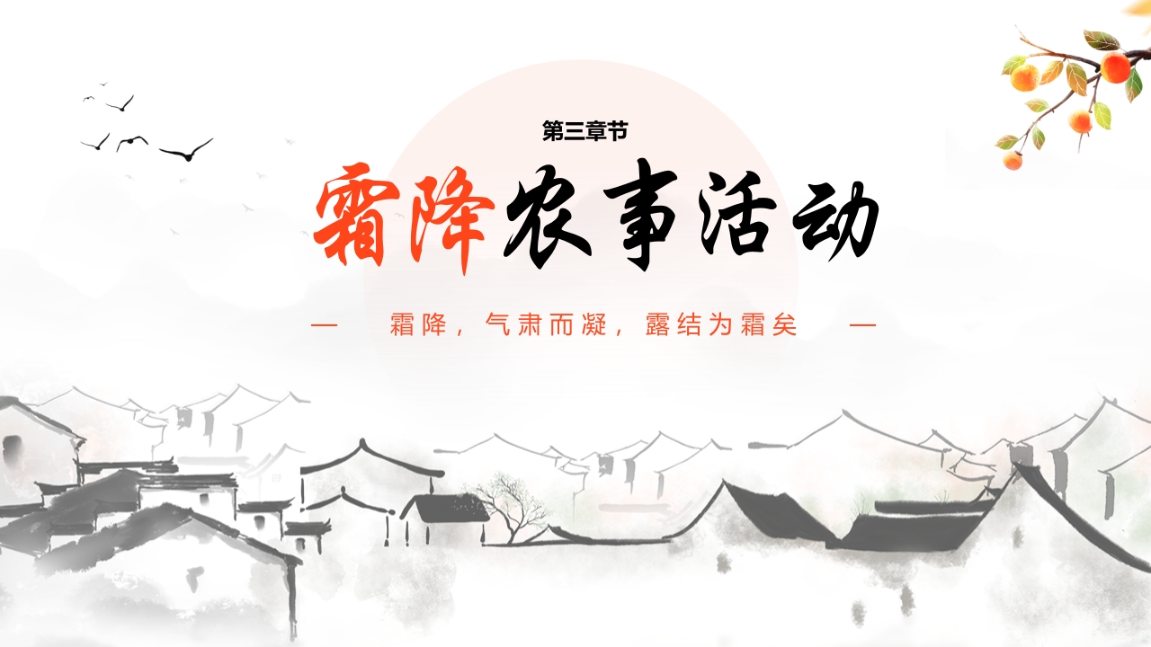 “霜降柿子红时至秋日终”霜降节气介绍PPT课件13