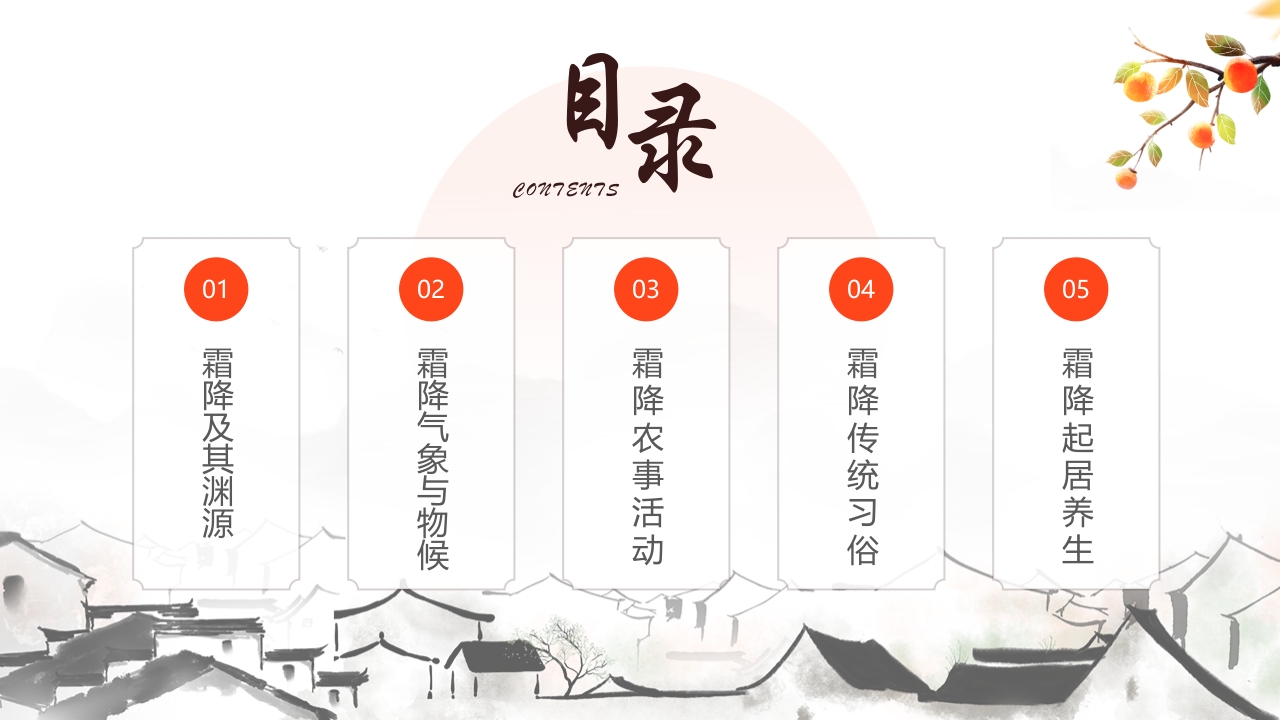 “霜降柿子红时至秋日终”霜降节气介绍PPT课件2