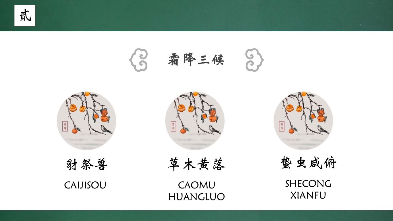 水彩中国风背景的霜降节气介绍PPT课件11