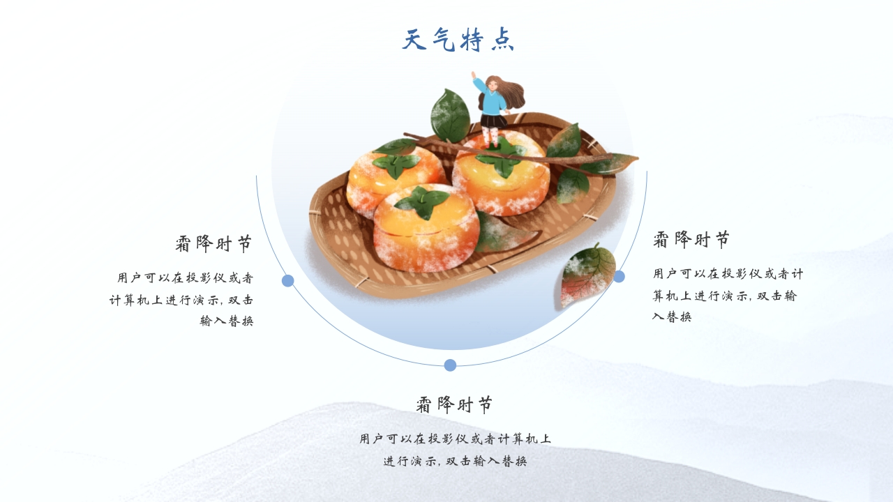 水芦苇背景的霜降传统节气介绍PPT课件8