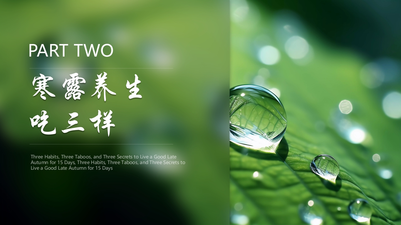 “寒色浓秋露重”寒露节气介绍PPT课件8