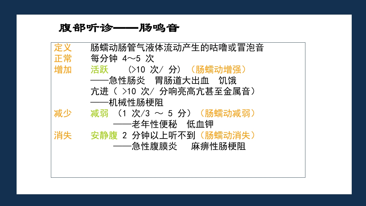 腹部体格检查及腹腔穿刺术PPT课件64
