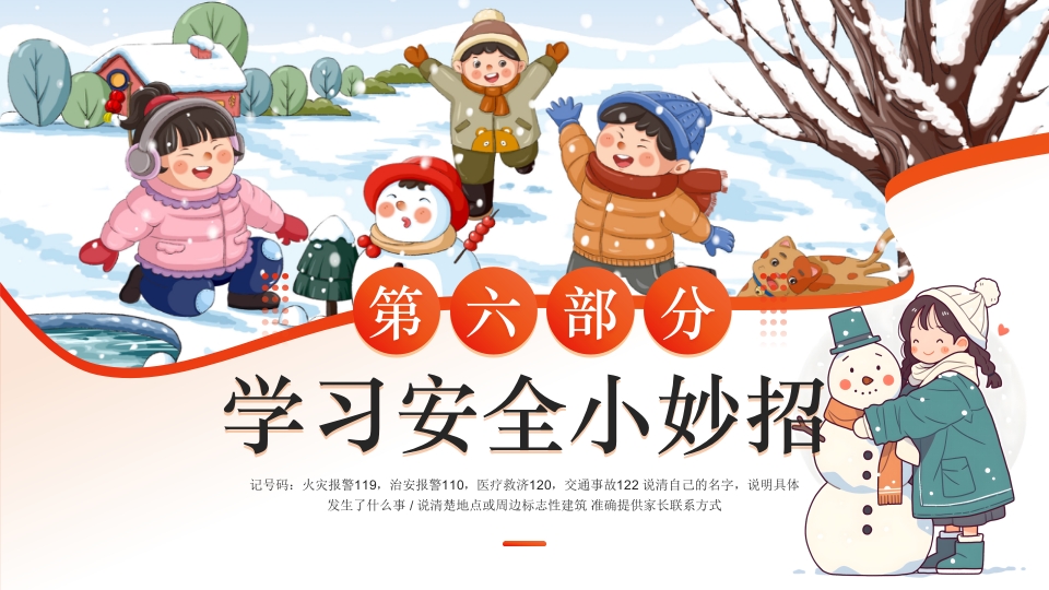 幼儿园寒假安全教育主题班会PPT课件23