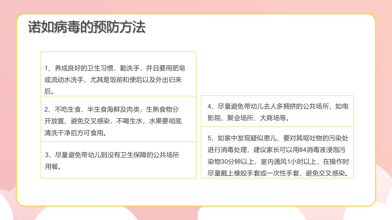 幼儿园预防防控诺如病毒知识培训PPT课件14