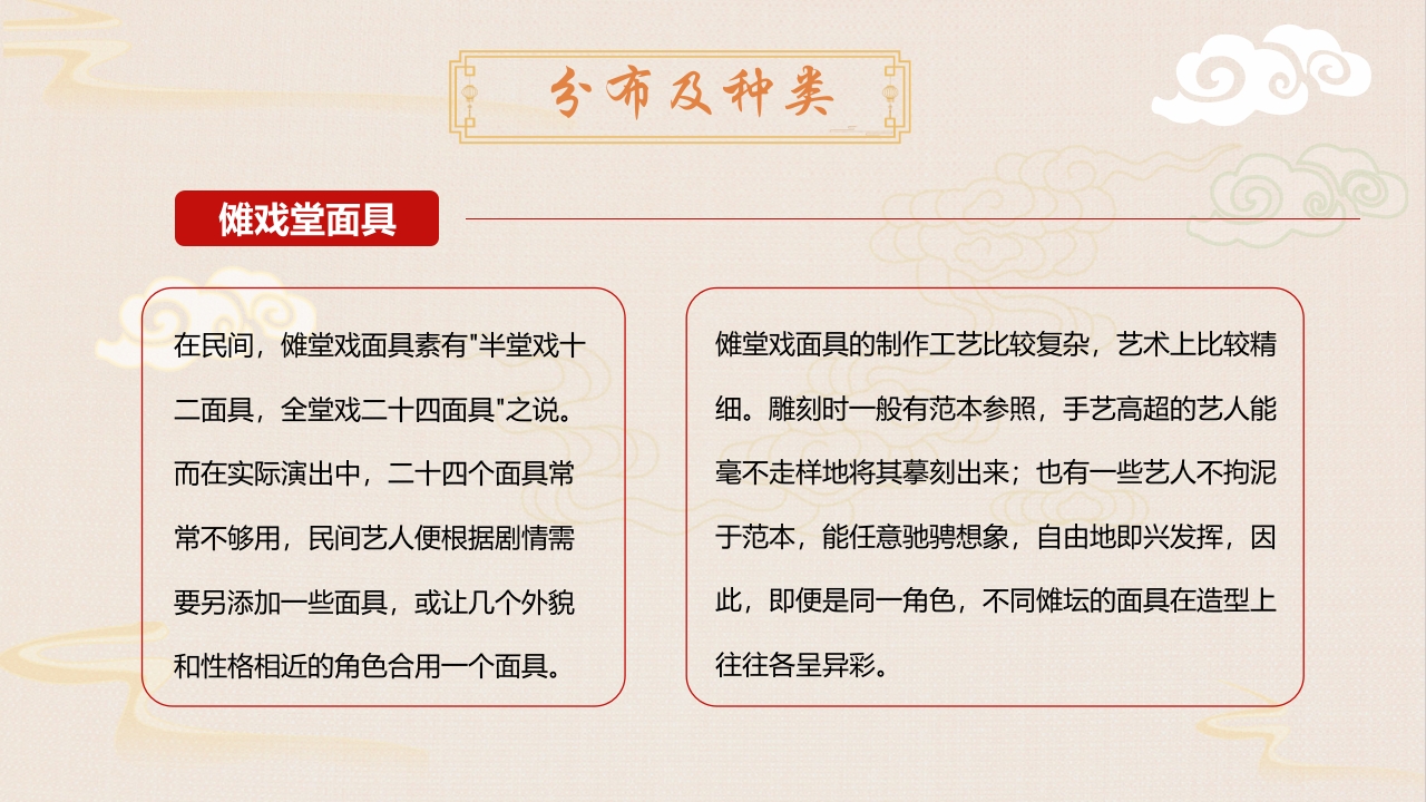 “傩戏面具”中国非遗文化傩戏介绍PPT课件16