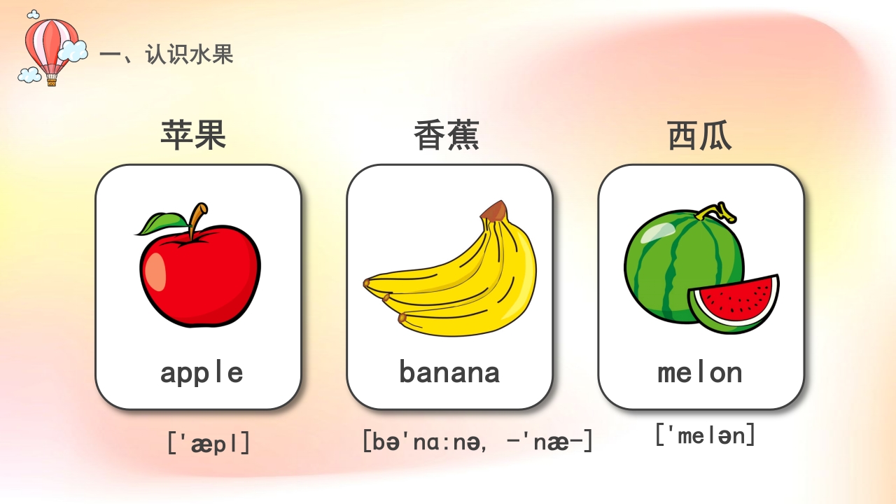 《常用英语单词》小学英语公开课培训PPT课件3