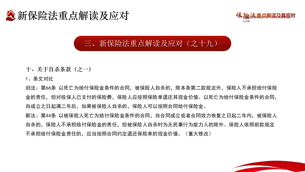 保险法重点解读及其应对PPT课件38
