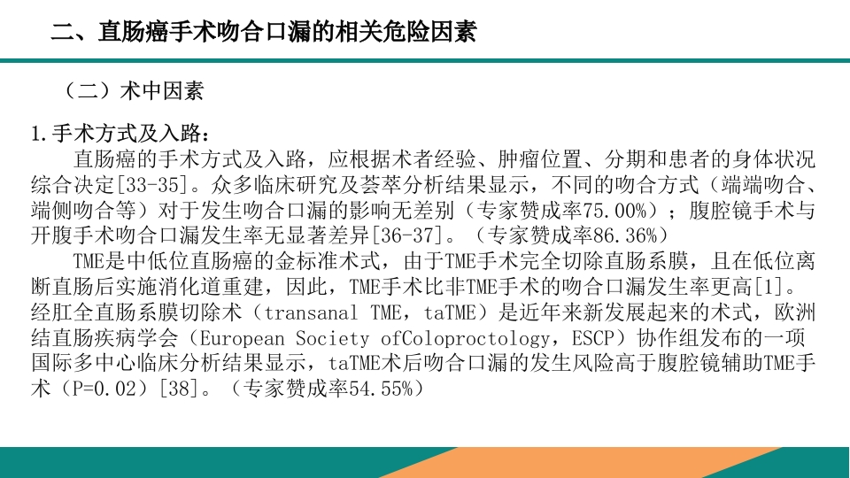 直肠癌手术吻合口漏诊断预防及处理专家共识PPT课件12