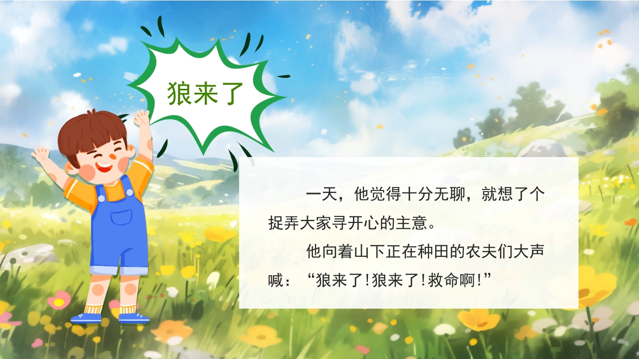 《狼来了》儿童绘本故事PPT课件3