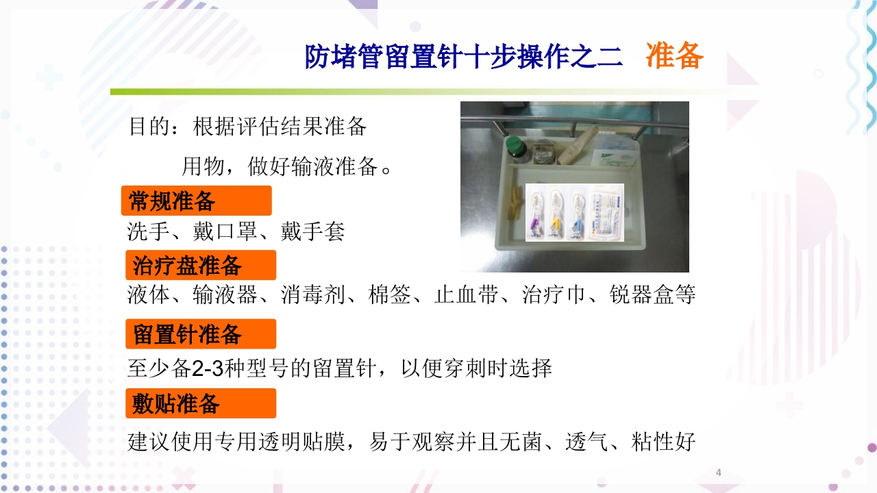 留置针标准的十步操作法PPT课件4