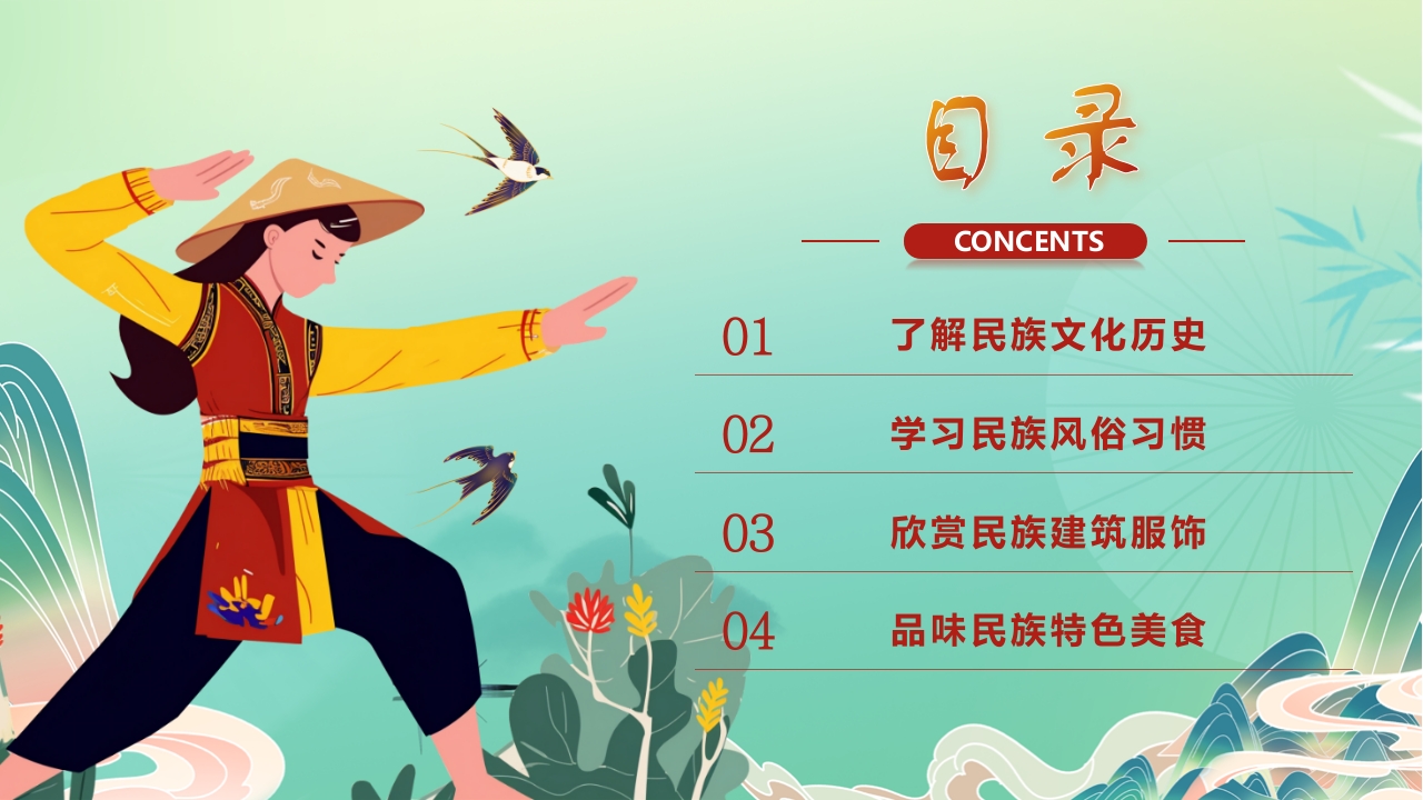国潮风“土家族文化之旅”民族文化介绍PPT课件2
