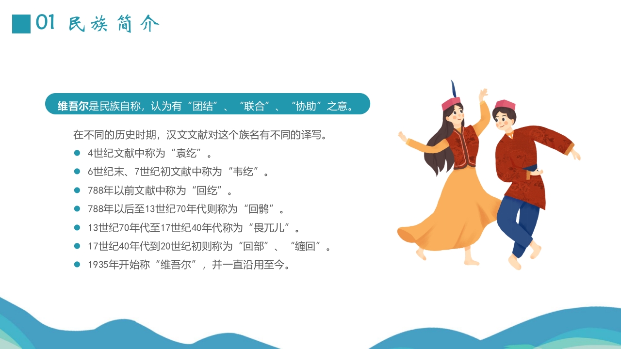 国潮风少数民族维吾尔族介绍PPT课件5
