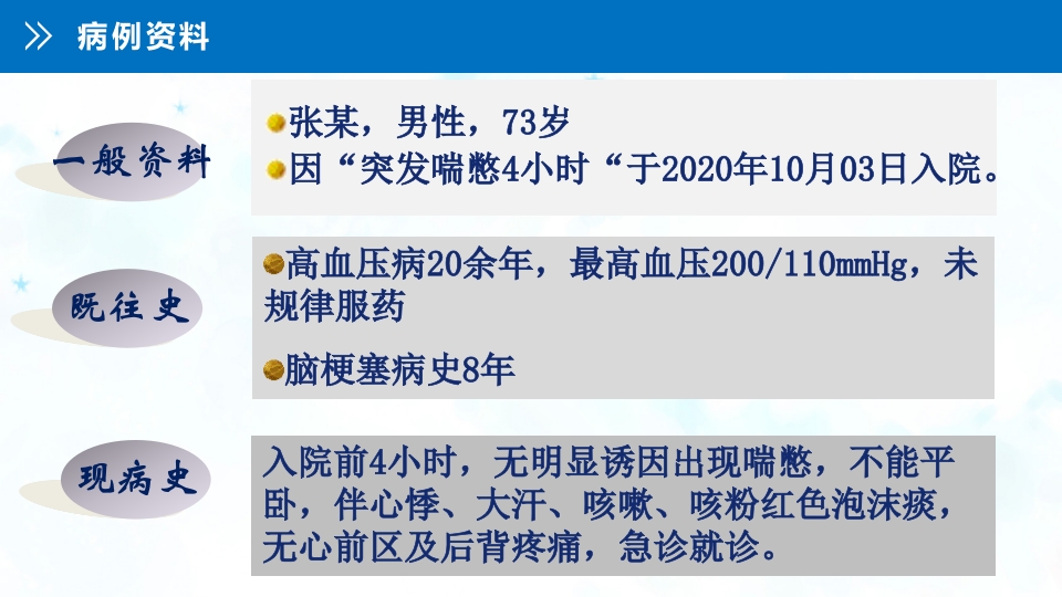 急性左心衰的护理查房PPT课件31