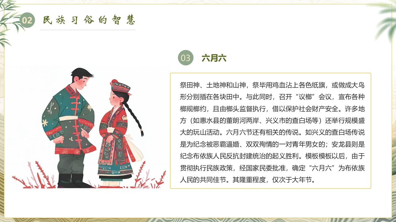少数民族人物背景的布依族民族文化介绍PPT课件10