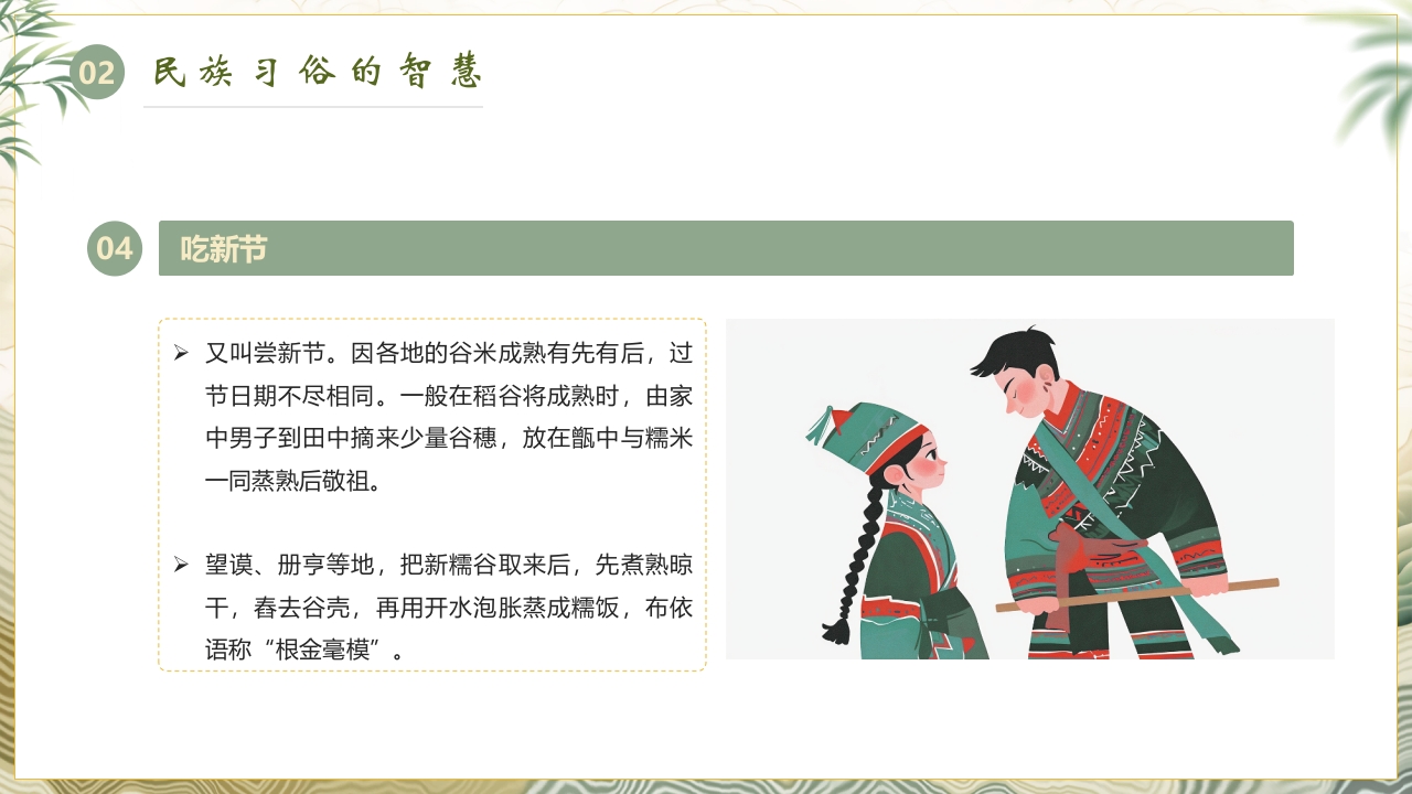 少数民族人物背景的布依族民族文化介绍PPT课件11