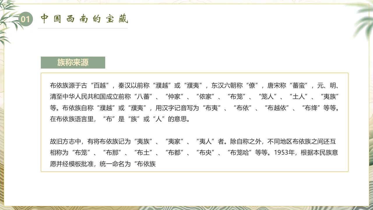 少数民族人物背景的布依族民族文化介绍PPT课件6