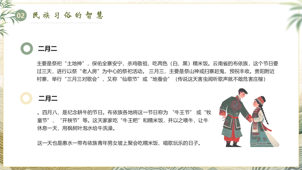 少数民族人物背景的布依族民族文化介绍PPT课件9