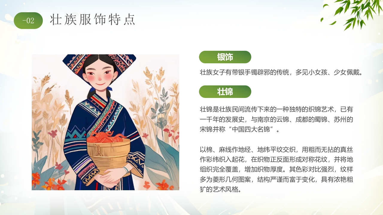 插画风“壮族嘿贝侬”民族文化宣传教育PPT课件10