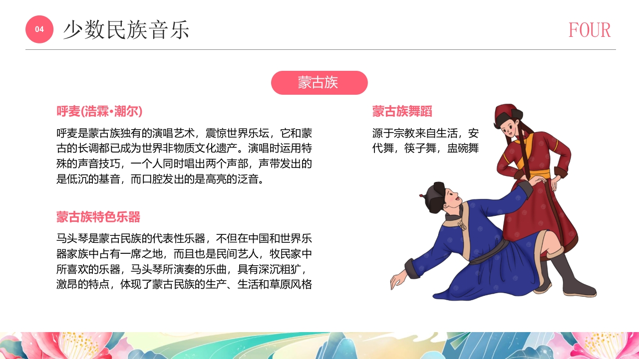 国潮风《多彩的少数民族》民族文化介绍PPT课件15