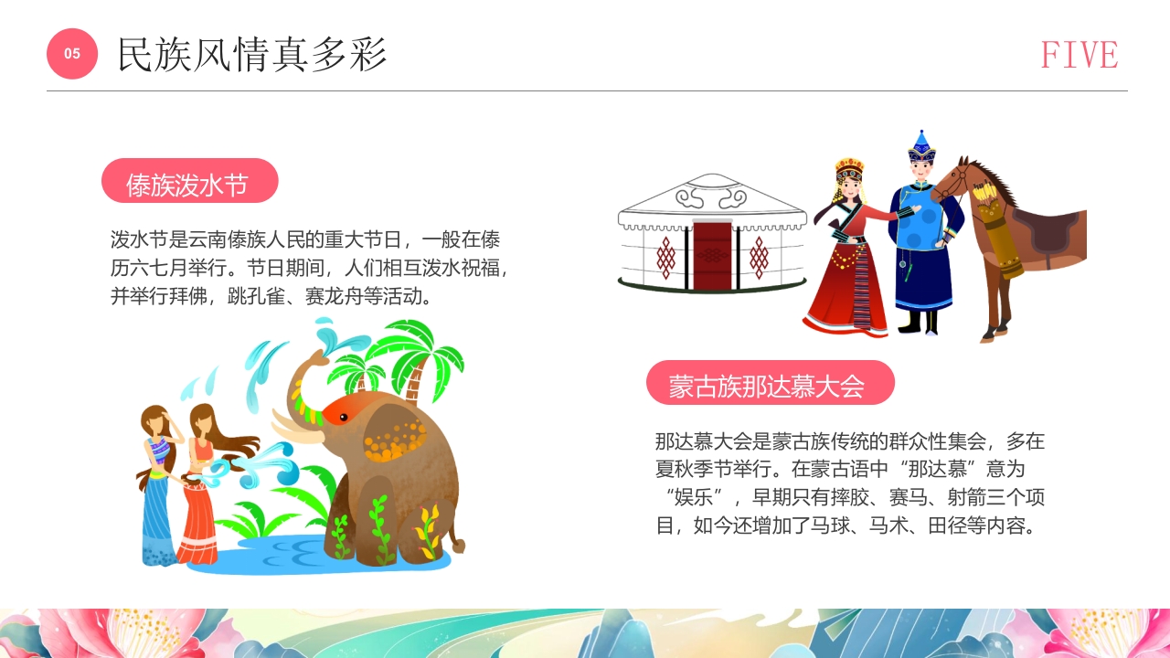 国潮风《多彩的少数民族》民族文化介绍PPT课件21