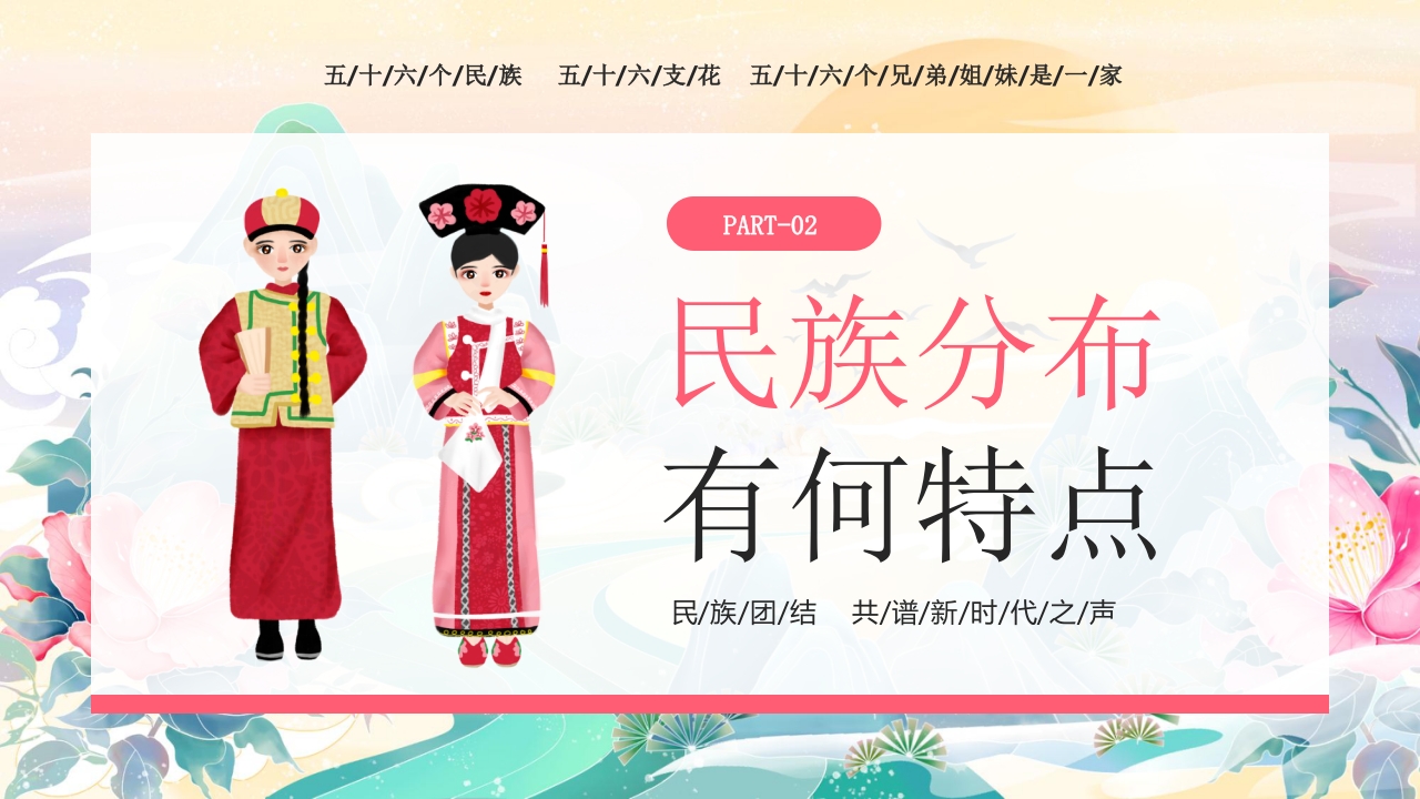 国潮风《多彩的少数民族》民族文化介绍PPT课件6