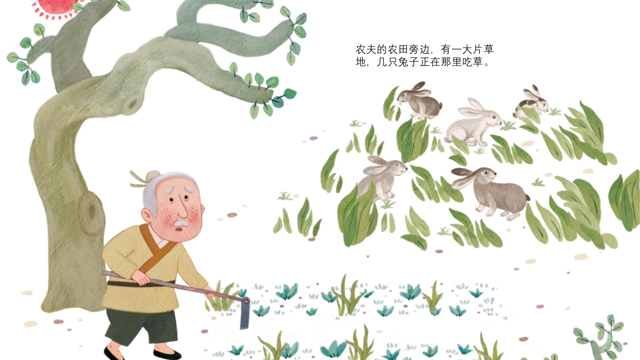 《守株待兔》儿童成语故事绘本PPT课件5