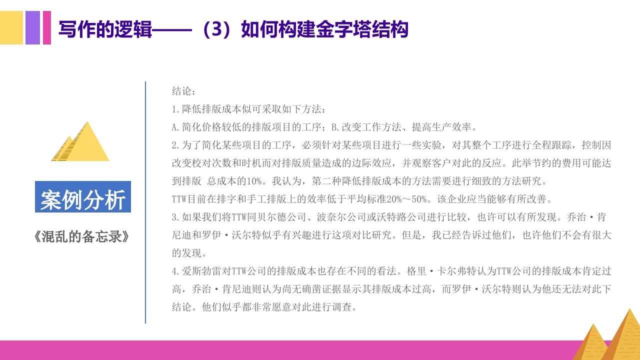 金字塔原理逻辑思维写作表达培训PPT课件16