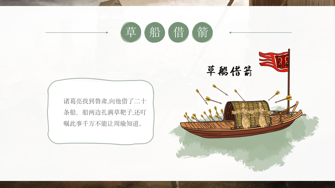 《草船借箭》儿童成语故事PPT课件7