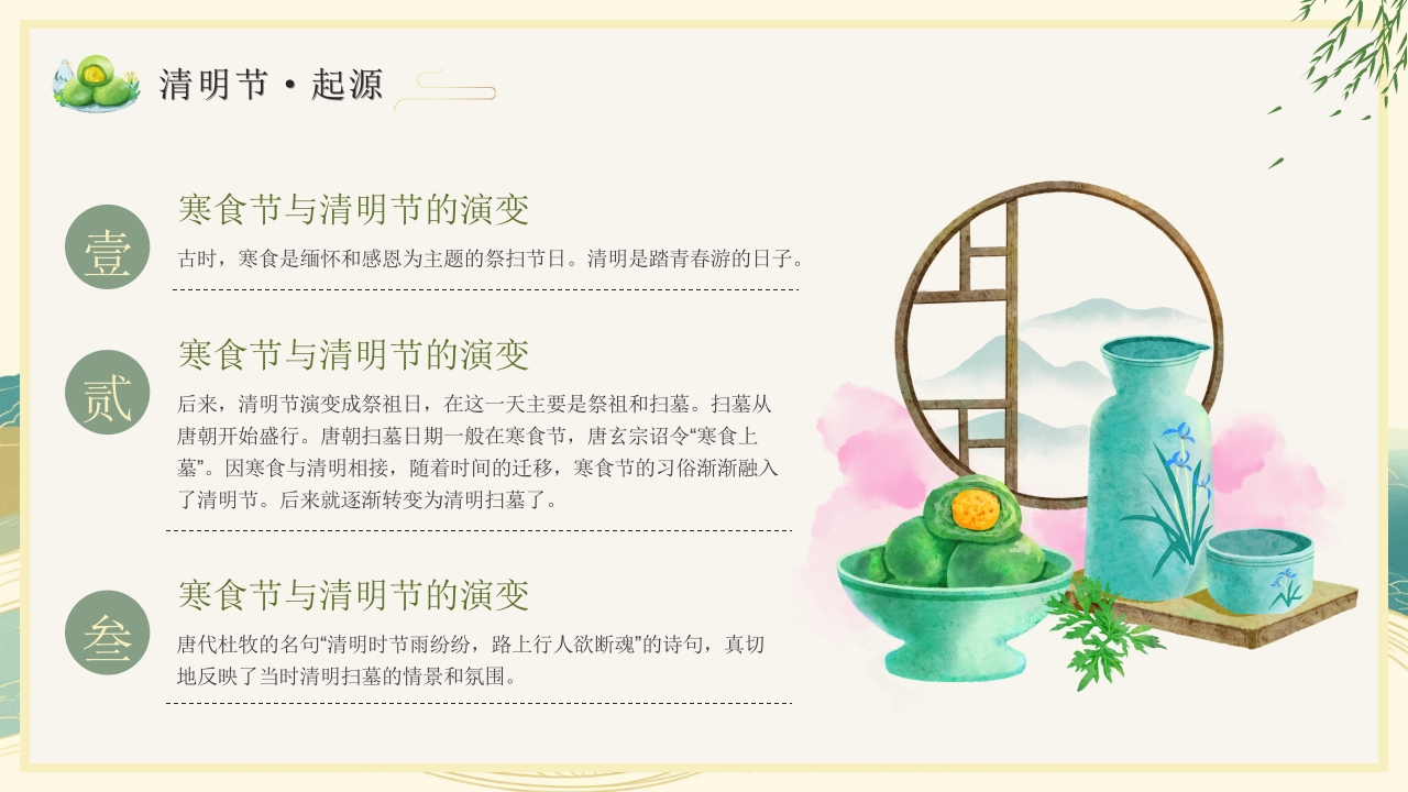清明节主题PPT课件7