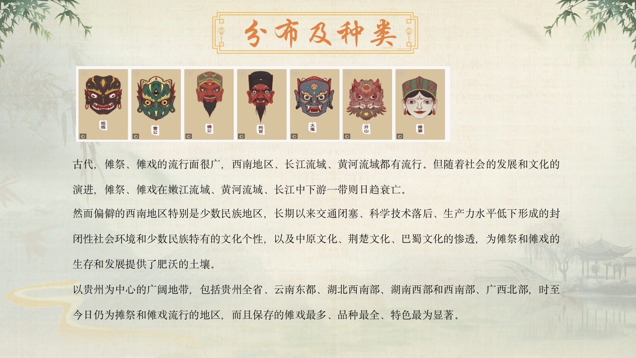 中国非遗文化傩戏面具知识介绍PPT课件9