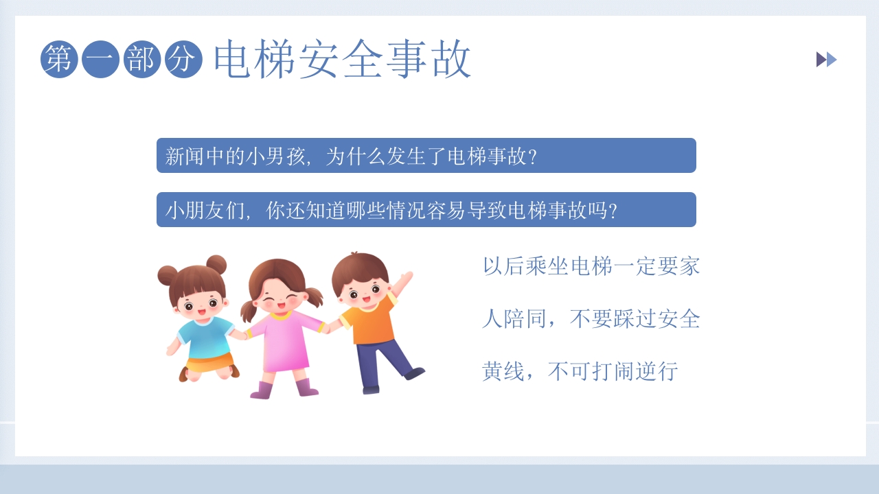 儿童电梯安全教育主题班会PPT课件5
