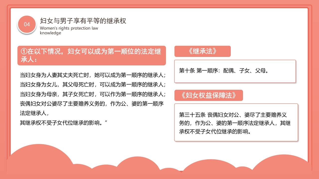 卡通风格的妇女权益保护法律知识讲座PPT课件19