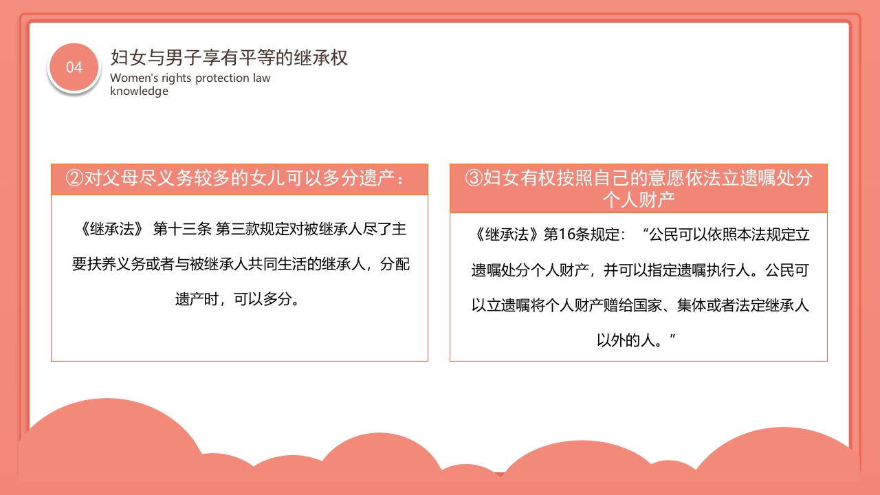 卡通风格的妇女权益保护法律知识讲座PPT课件20