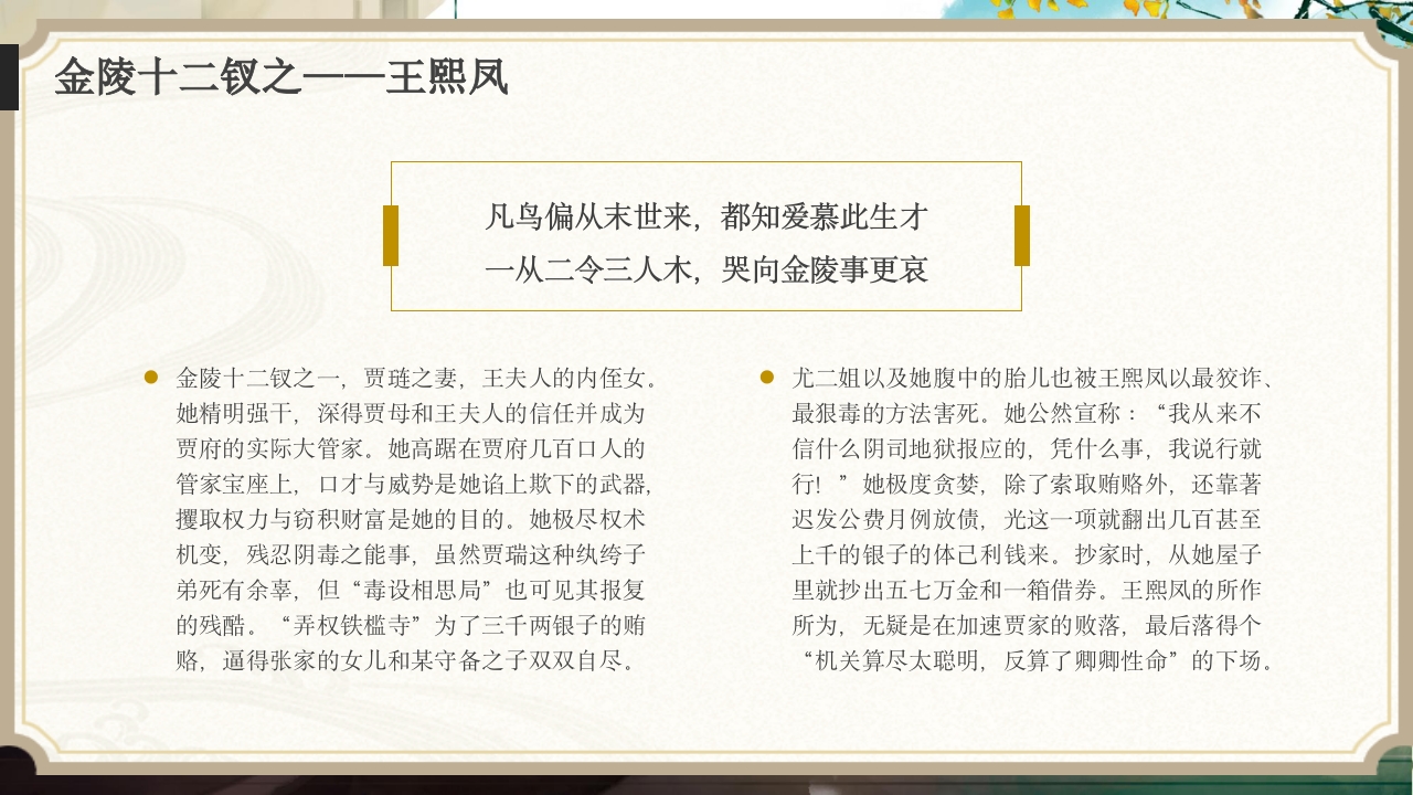 红楼梦人物介绍大全PPT课件12