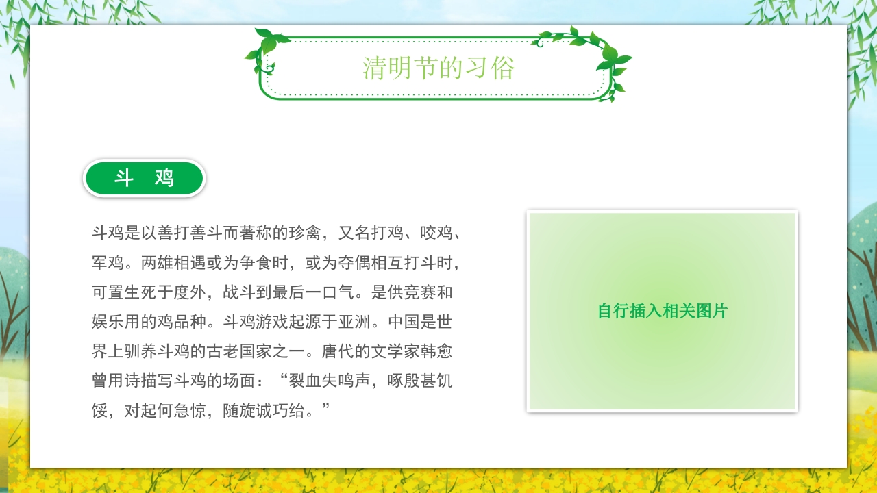 《走进清明·感受传统》清明节主题班会PPT课件18