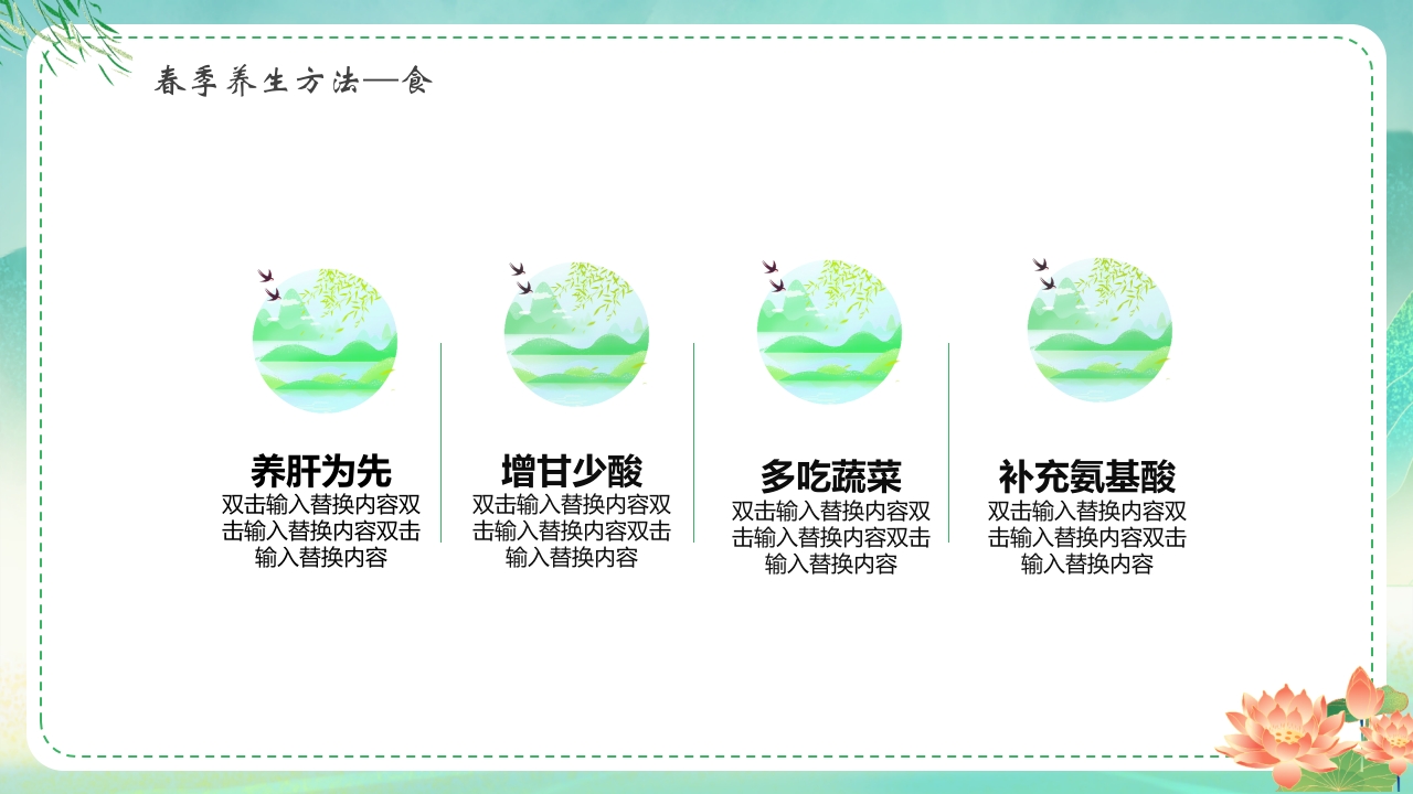 中国风春季养生保健知识PPT课件12